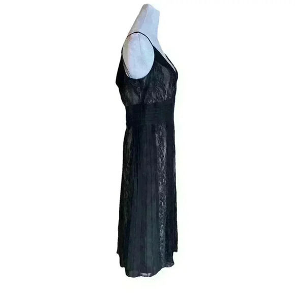 LOFT Illusion Lace Slip Dress Size 8 Black LOFT - Picture 4 of 10